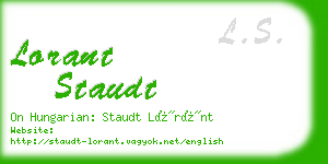 lorant staudt business card